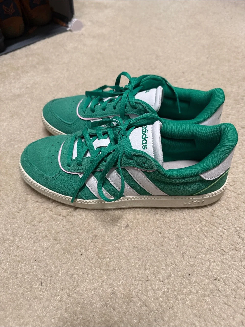 adidas green suede